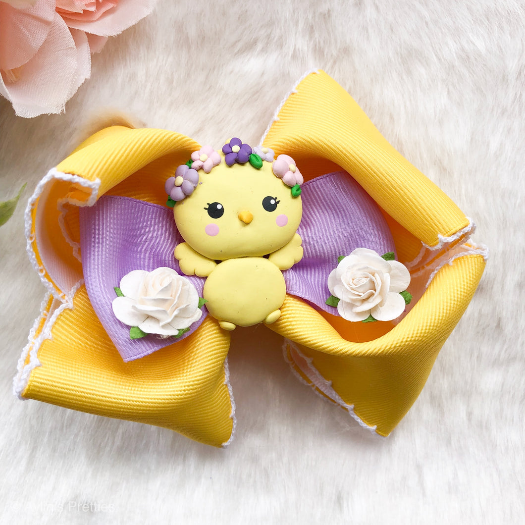🐥 Chick Ribbon Bow