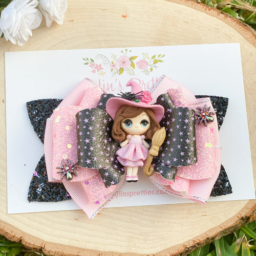 Witch Girl Ribbon Bow