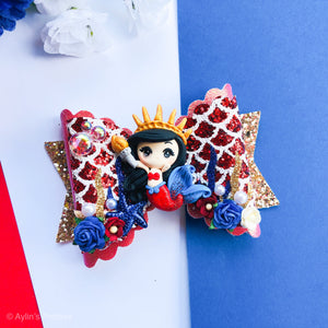 Red Patriotic Mermaid (brown hair)