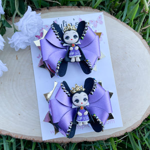 Toddler Evil Queen Ribbon Piggies