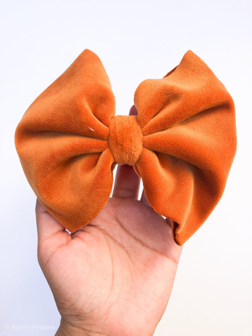Rust Velvet Big Bow