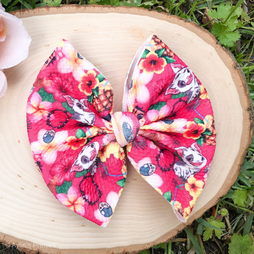 Island Princess and Friends Fabric Bow