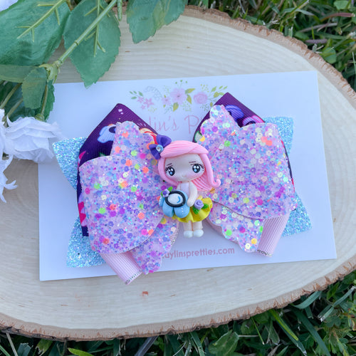 Pink Game Girl Ribbon Bow