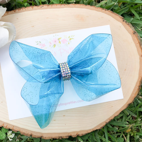 Blue Jelly Ribbon Bow