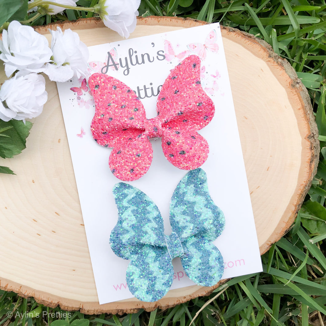 Watermelon Glitter Butterfly Piggies 🍉