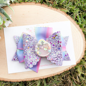 Purple Shaker Ribbon Bow