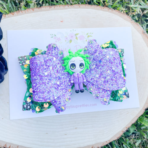 Green Hair Ribbon Bow