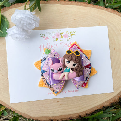 Girl on Pink Monster