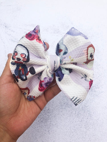 Floral Creepy Guys Big Bow