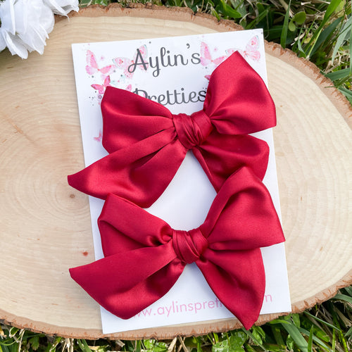 Red Satin Bows
