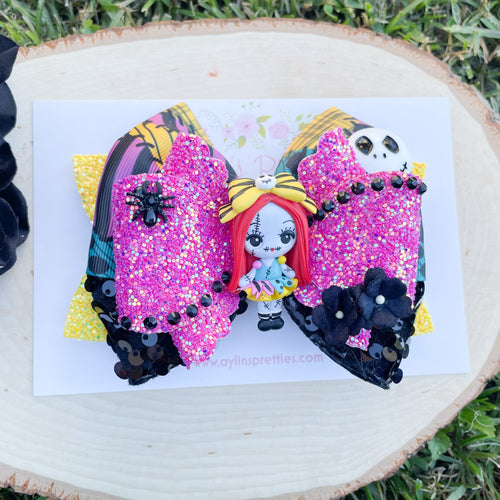 Rag Doll Girl Ribbon Bow