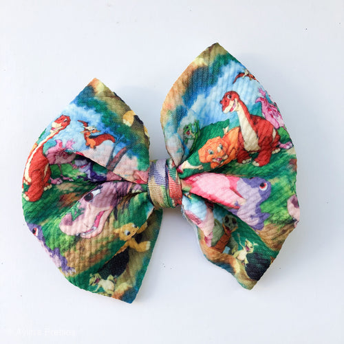 Dinosaur Fabric Bow
