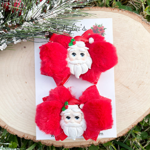 Furry Santa Ribbon Piggies