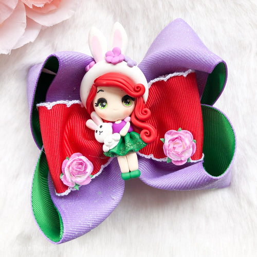 Bunny Mermaid Ribbon Bow