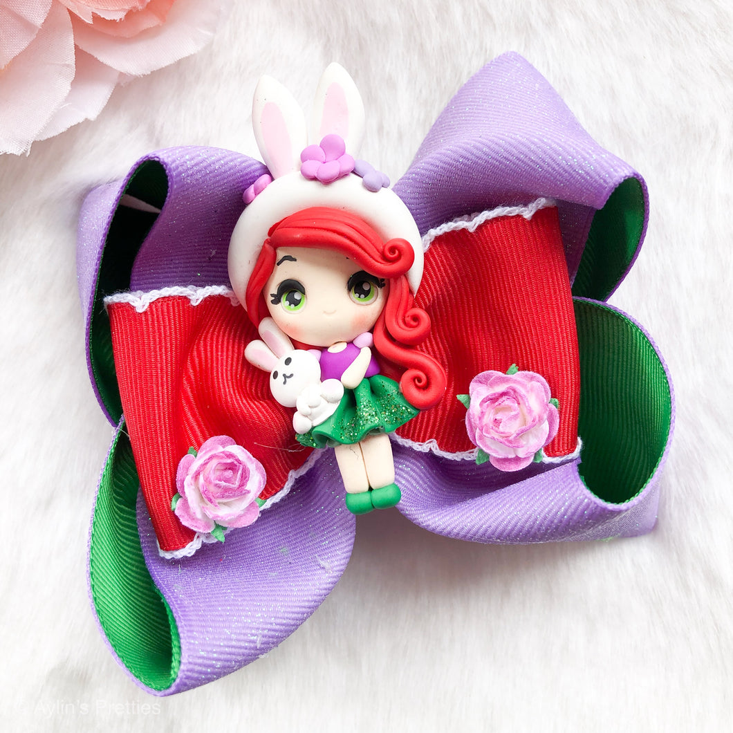 Bunny Mermaid Ribbon Bow