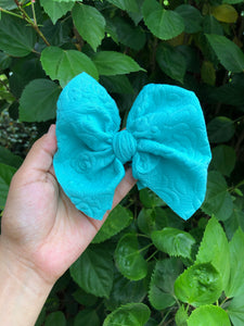Mint embedded Roses Big Bow