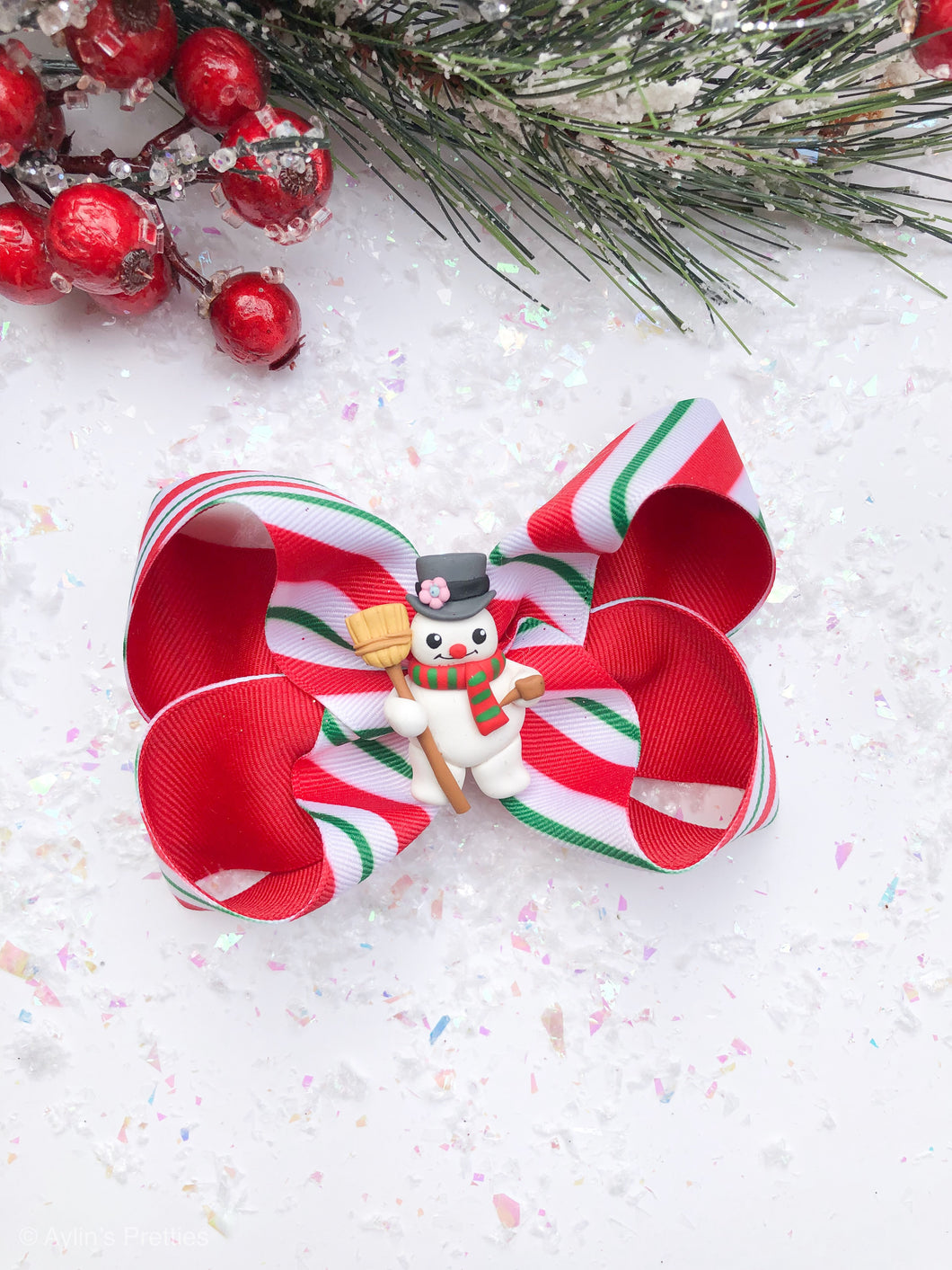 Frosty Ribbon Bow