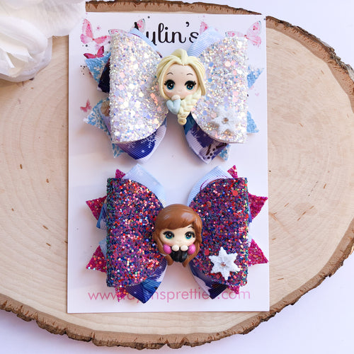 Ice Princess Face Ribbon Piggies