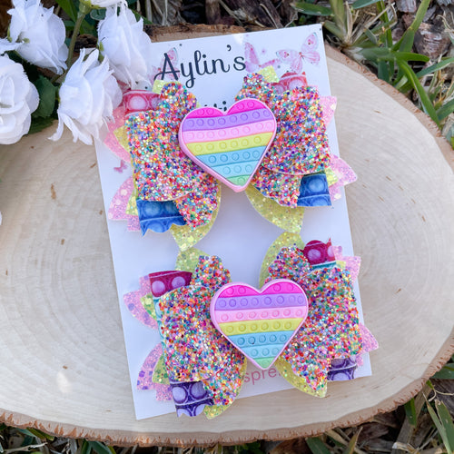 Pop It Pink Heart Piggies