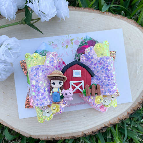 Farm Girl Ribbon Bow