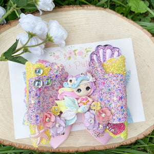 Pastel Mermaid Ribbon Bow