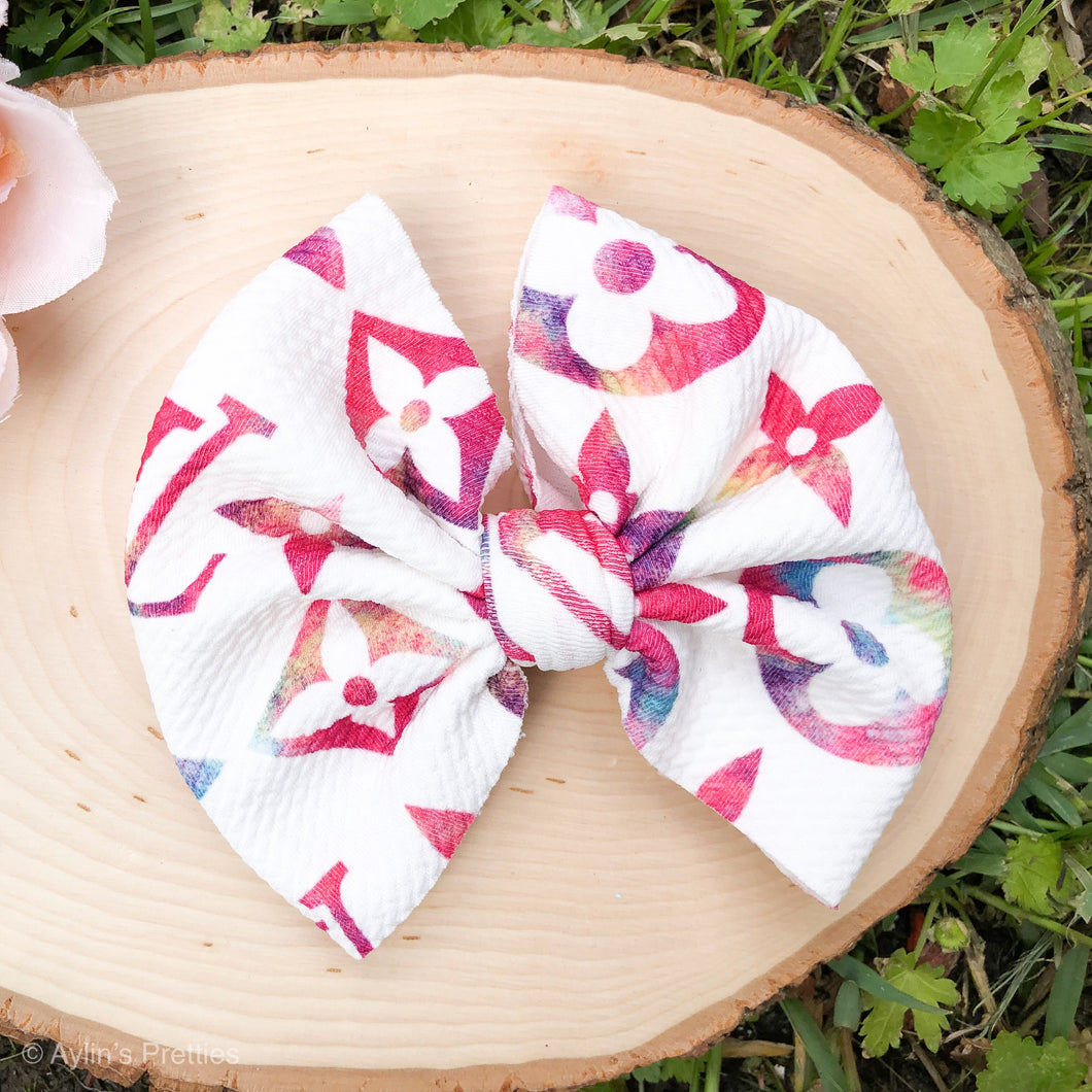 LV Fabric Bow