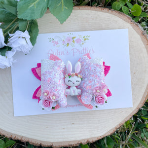 Pink Floral Bunny