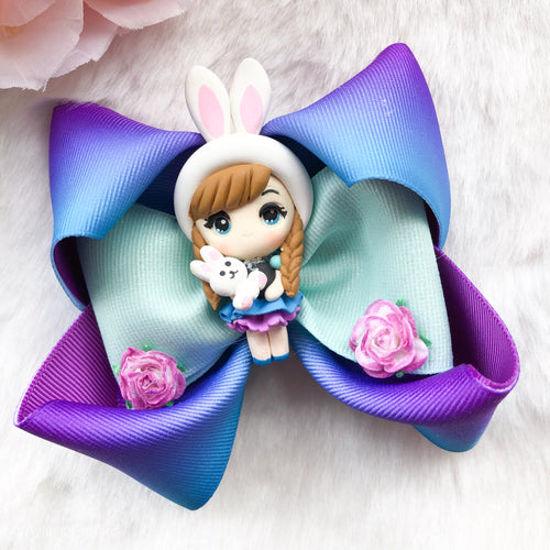 Bunny Brown Hair Princess Ribbon Bow