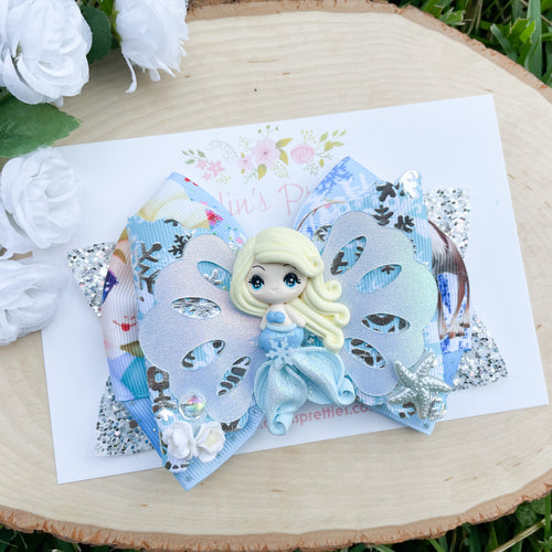 Mermaid Ice Princess Ribbon Bow