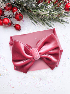Velvet Dusty Pink Headwrap
