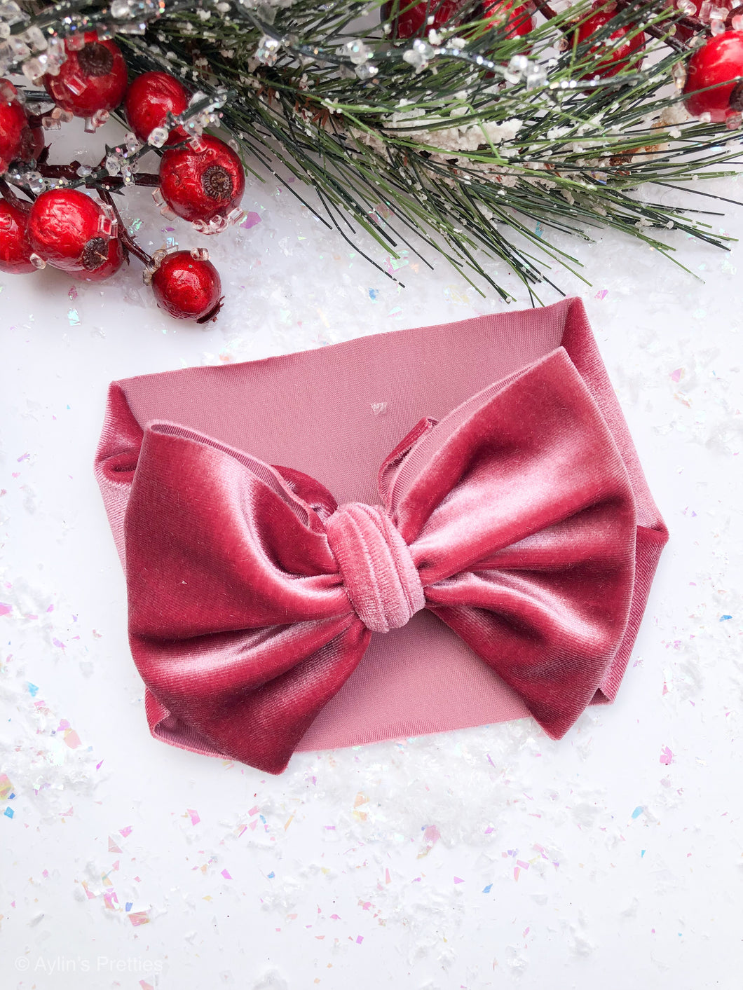 Velvet Dusty Pink Headwrap
