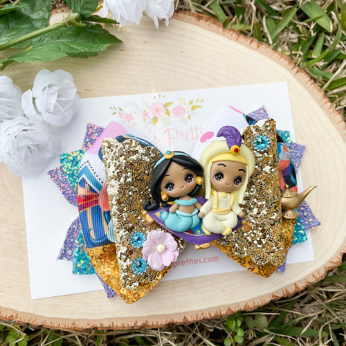 Lamp Princess with Prince Ribbon Bow