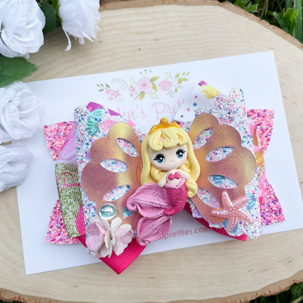 Mermaid Sleeping Princess Ribbon Bow