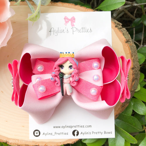 Pink Hair Princess Ribbon Bow