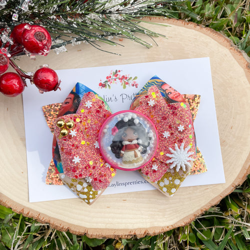 Island Snow Globe Princess Ribbon Bow