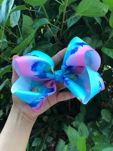 Glitter Butterflies Ribbon Bow