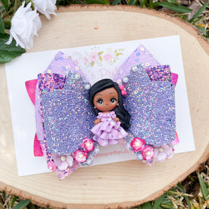 Flowers Enchanted Girl Ribbon Bow