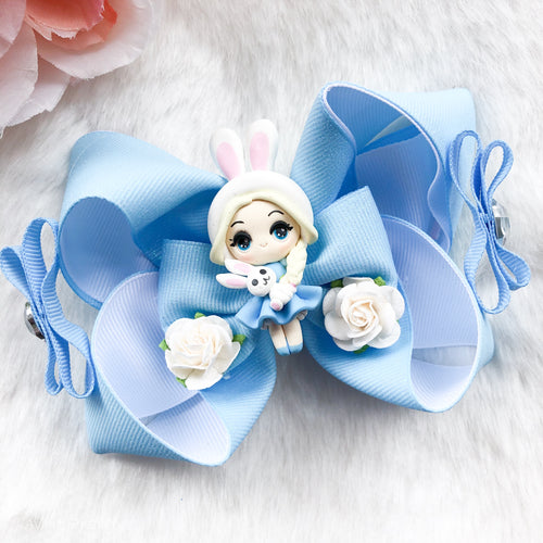 Bunny Ice Princess Ribbon Bow