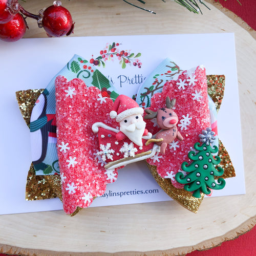 Santa Claus Ribbon Bow