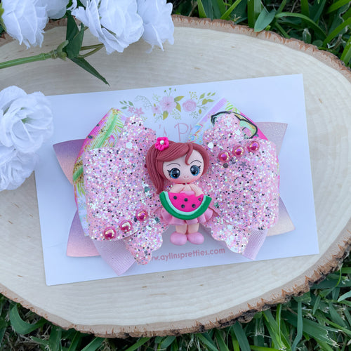 Watermelon Girl Ribbon Bow