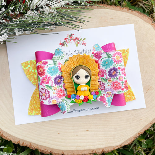 Floral Yellow Virgencita