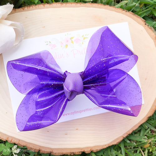 Purple Jelly Ribbon Bow