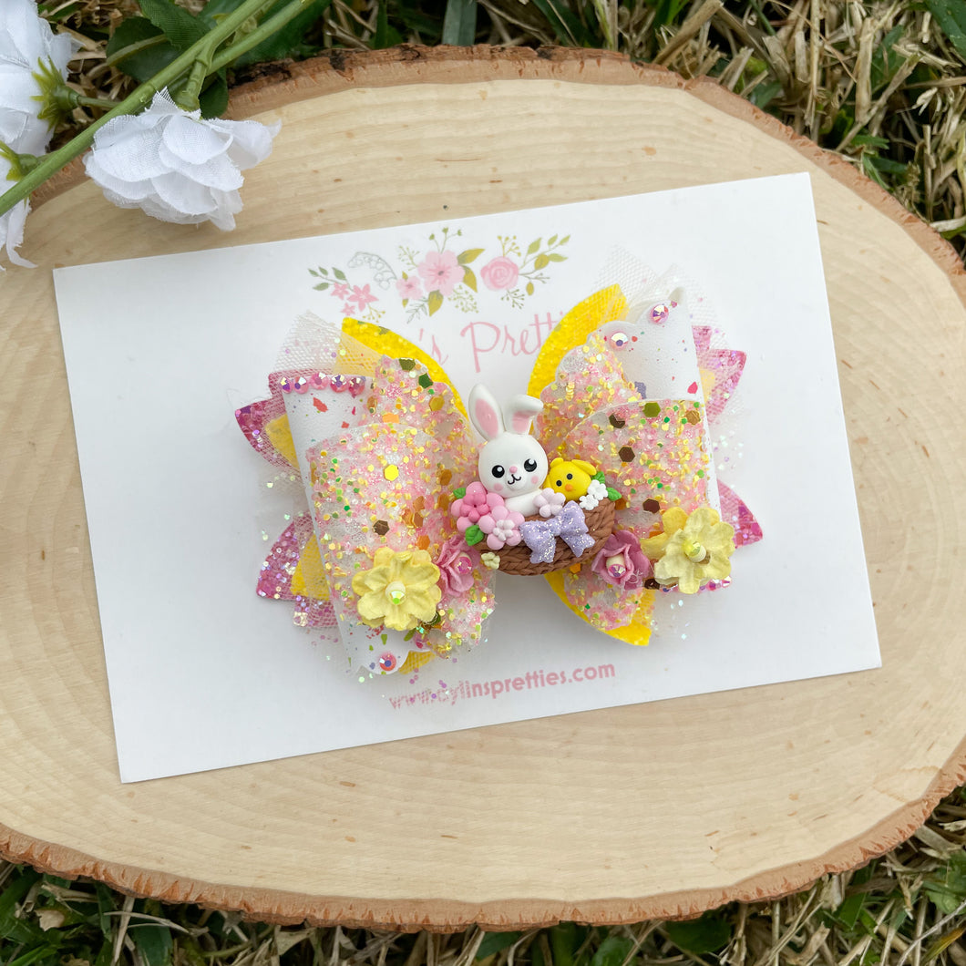 Bunny and Chick in Basket