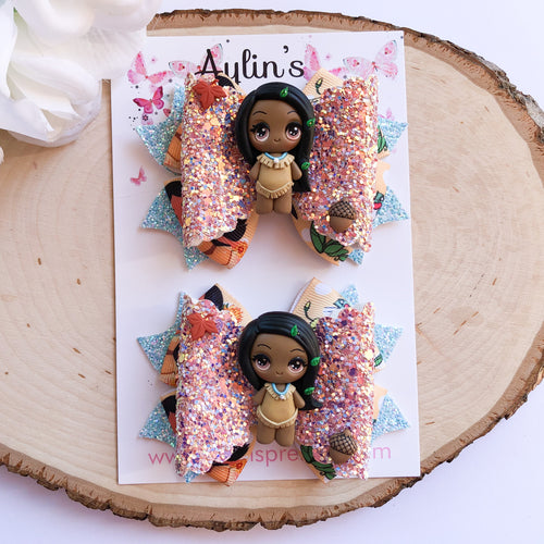 Toddler Native Princess Ribbon Piggies