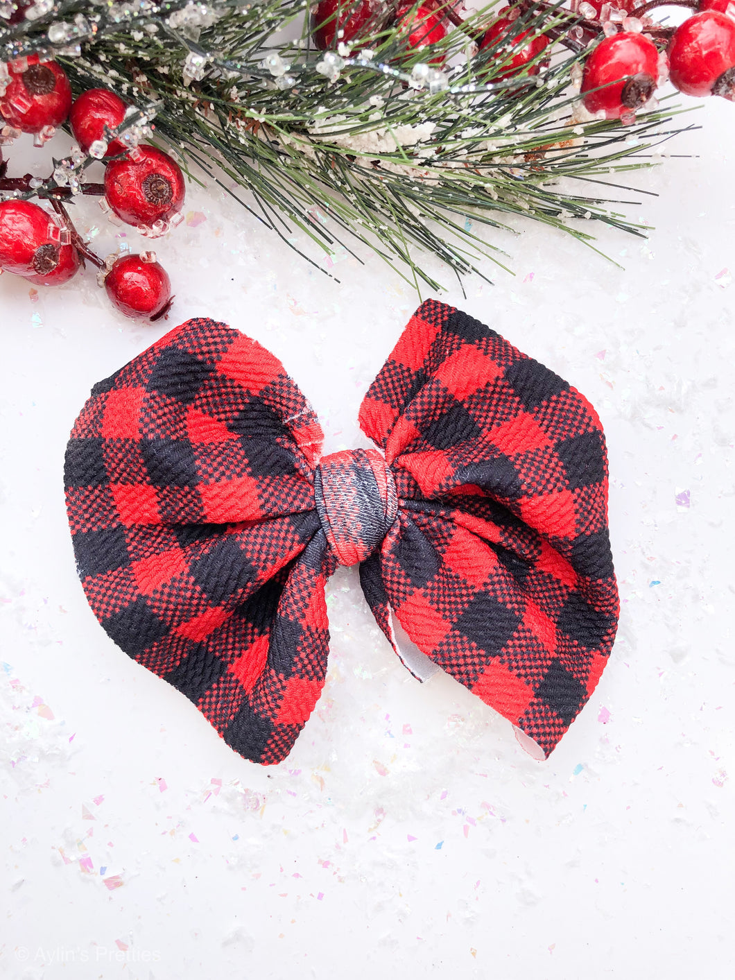 Plaid Buffalo Big Bow