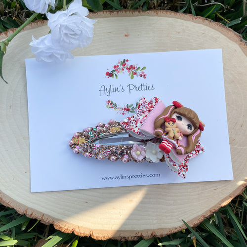 Girl with Gingerbread Snap Clip